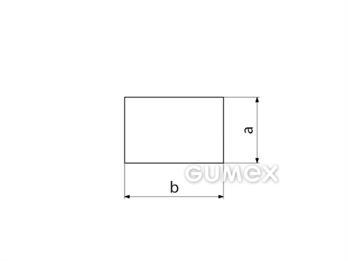 Silikónový profil obdĺžnikový, 3x10mm, 60°ShA, -60°C/+230°C, biely